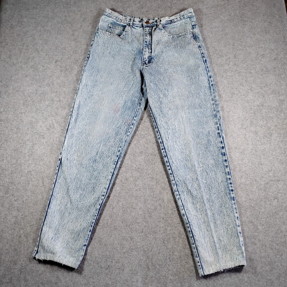 Vintage PEPE Acid Wash Jeans Mens 32x31 Light Blue Tapered High Rise 90s Denim - Picture 1 of 11
